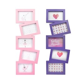 PORTARRETRATOS 5 FOTOS ROSA/MOR