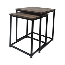 SET DE 2 MESAS LATERALES CAFÉ