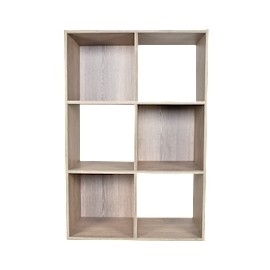 ORGANIZADOR 6 ESPACIOS DE MELAMINA TEXTURIZADA 61 X 91.1 X 29.5 CM GRIS