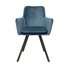 SILLA CON BRAZOS CHARLES AZUL 56 X 60 X 85 CM