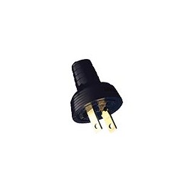 CLAVIJA VINIL DE 125 VOLTS NEGRO LEVITON