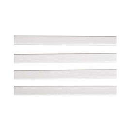 CANALETA DE 110 X 1.3 X 0.7 CM BLANCA CON ADHESIVO 4 PIEZAS