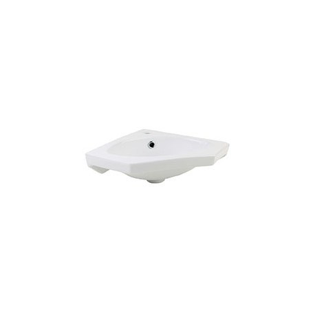 LAVABO ESQUINERO 1 ORIFICIO BLANCO PARA EMPOTRAR