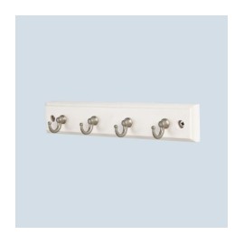 PORTALLAVES PARA PARED CON GANCHOS BLANCO