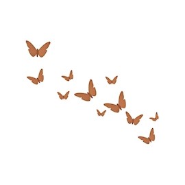 MARIPOSAS 3D CHOCOLATE 12 PIEZAS