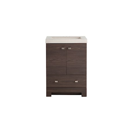 GABINETE PARA BAÑO CLIFTON CAFÉ CON LAVABO 87.3 X 62.2 X 42.5 CM DE PISO
