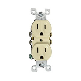 CONTACTO DÚPLEX RESIDENCIAL MARFIL LEVITON