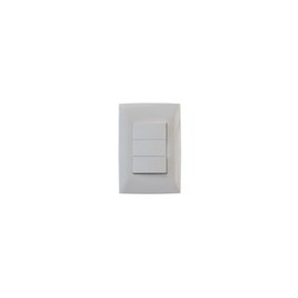 DOS INTERRUPTORES SENCILLOS Y 1 INTERRUPTOR 3 VÍAS BLANCO