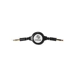 CABLE RETRÁCTIL DE PLUG 3.5 A 3.5 MM NEGRO