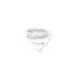 CABLE TELEFONICO PLANO PLUG A PLUG DE 2.10M BLANCO