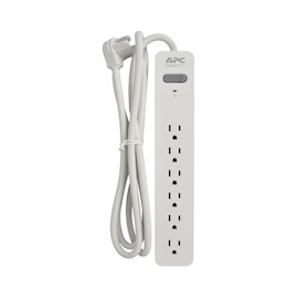 SUPRESOR DE PICOS DE 6 SALIDAS CON CABLE DE 1.8 M BLANCO