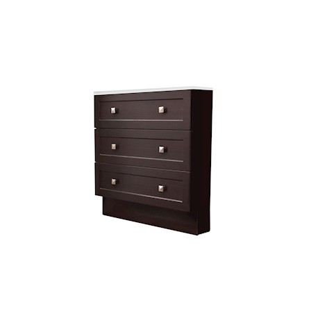 MUEBLE PARA BAÑO DAKOTA NEGRO CON LAVABO 87.3 X 77.4 X 47.6 CM DE PISO
