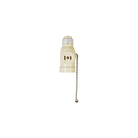 SOCKET LADRÓN CON APAGADOR MARFIL LEVITON