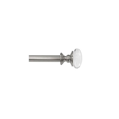 SET DE CORTINERO AJUSTABLE SIMPLE ESTILO KNOB DE 167 A 304 CM PLATA NÍQUEL CEPILLADO