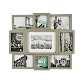 PORTARRETRATOS 9 FOTOS GRIS