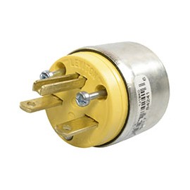 CLAVIJA REDONDA 15 AMPERES 250 VOLTS AMARILLO LEVITON