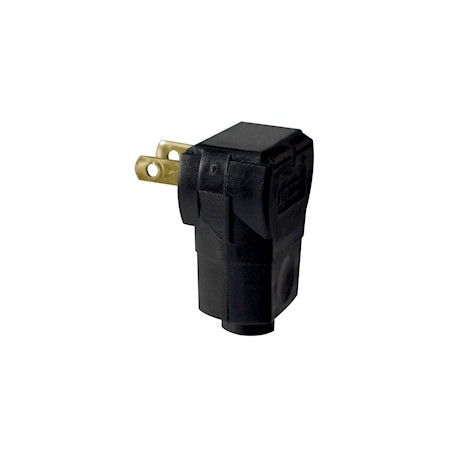 CONECTOR ANGULAR 125 VOLTS NEGRO LEVITON