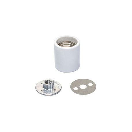 PORTALÁMPARA DE PORCELANA BLANCO LEVITON