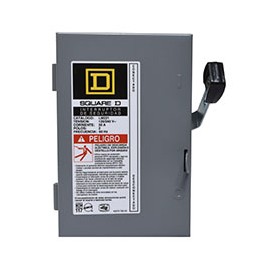 INTERRUPTOR DE SEGURIDAD 2 POLOS 30 A SQUARE D