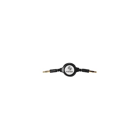 CABLE RETRÁCTIL DE PLUG 3.5 A 3.5 MM NEGRO