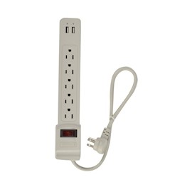 MULTICONTACTOS SUPRESOR DE PICOS CON USB 550 JOULES