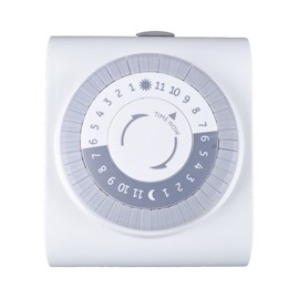 TEMPORIZADOR ELECTROMECÁNICO 1 SERVICIO 24 HORAS BLANCO