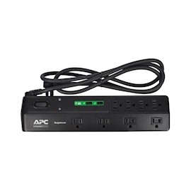 SUPRESOR DE PICOS CON 8 TOMAS DE SALIDA Y 2 PUERTOS USB