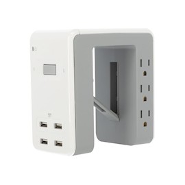 SUPRESOR DE PICOS CON 6 TOMAS Y 4 PUERTOS DE USB