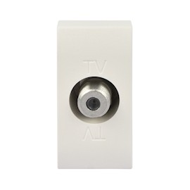 TOMA DE TV PLÁSTICO BLANCO