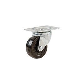 RUEDA DE GOMA BASE GIRATORIA 2-1/2'
