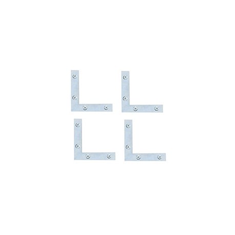 REFUERZO DE UNIÓN "L" 6.5 X 6.5 CM PLATA 4 PIEZAS