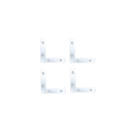 REFUERZO DE UNIÓN "L" DE 5 X 5 CM PLATA 4 PIEZAS