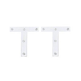 PLACA DE UNIÓN "T" DE 10.1 X 10.1 CM PLATA 2 PIEZAS