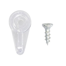 SOPORTE RETENEDOR 2.5 X 1.2 CM TRANSPARENTE 18 PIEZAS
