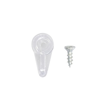 SOPORTE RETENEDOR 2.5 X 1.2 CM TRANSPARENTE 18 PIEZAS