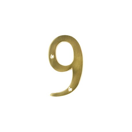 NÚMERO 9 10.1 x 5.5 CM DORADO