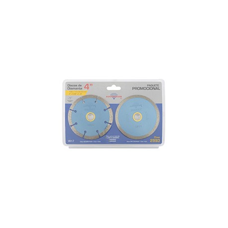 PAQUETE DE DISCOS DE DIAMANTE DE 4 PULGADAS 2 PIEZAS