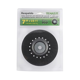 RESPALDO PARA DISCO DE LIJA DE 7 PULGADAS NEGRO