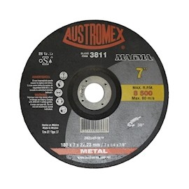 DISCO PARA DESBASTE DE METAL DE ÓXIDO DE ALUMINIO 7 PULGADAS
