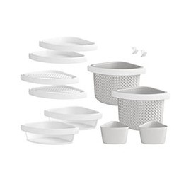 KIT DE REPISAS PARA DUCHA STERLING STORE 12 PIEZAS PLÁSTICO BLANCO