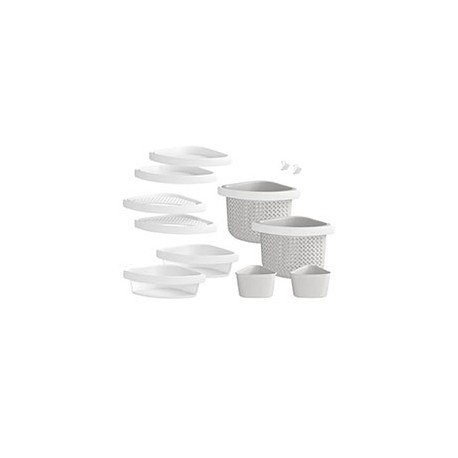 KIT DE REPISAS PARA DUCHA STERLING STORE 12 PIEZAS PLÁSTICO BLANCO