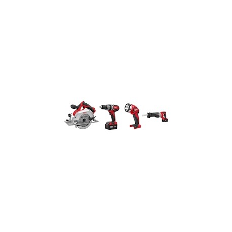 COMBO M18 ROTOMARTILLO, SIERRA RECÍPROCA, SIERRA CIRCULAR Y LINTERNA DE TRABAJO MILWAUKEE 4 PIEZAS