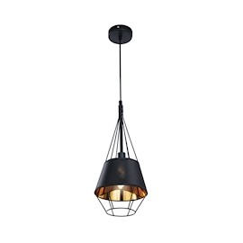 MINI COLGANTE PARA TECHO APOLO 19 X 19 X 243.50 CM NEGRO DECOR LIVING