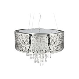 CANDIL DE CRISTAL CROMO 9 LUCES AMARILLAS