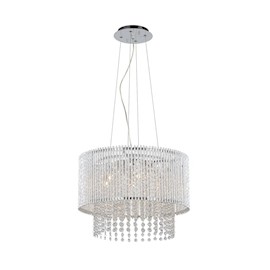 COLGANTE DE 7 LUCES HELENA 42.5 X 20 CM PLATA DECOR LIVING