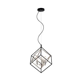 COLGANTE DE 3 LUCES VICTORIOUS 44 X 44 X 50 CM NEGRO DECOR LIVING