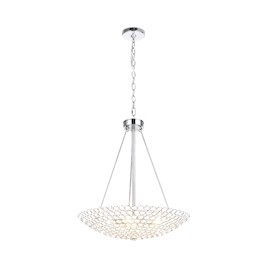 COLGANTE DE 5 LUCES BRIATI 50.5 X 60 CM PLATA DECOR LIVING