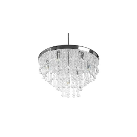 CANDIL COLGANTE CROMADO 7 LUCES INCLUIDAS