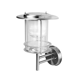 LÁMPARA SOLAR PARA PARED LED DE 23.1 X 21 X 31.6 CM PLATA