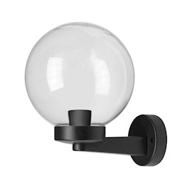 LÁMPARA DE ESFERA PARA EXTERIOR E27 DE 25.50 X 20 X 26 CM NEGRO